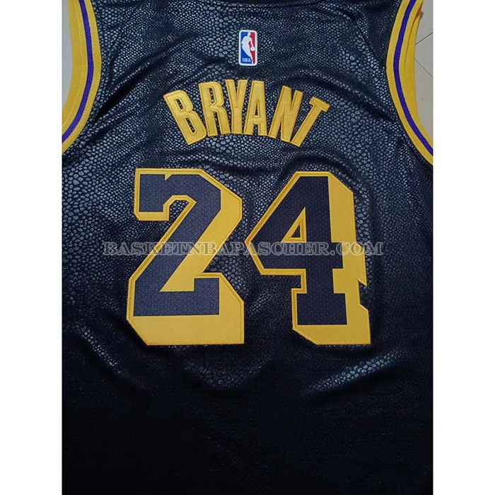 Maillot Los Angeles Lakers Kobe Bryant NO 8 24 Black Mamba Noir